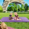 imageGoplus Folding Gymnastics Mat 10 x 4 x 2 Thick Tumbling Mats with PU Leather Hook ampamp Loop Fasteners Portable Handles 4Panel Exercise Mat for Home Gym Workouts YogaPurple