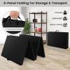 imageGoplus Folding Gymnastics Mat 10 x 4 x 2 Thick Tumbling Mats with PU Leather Hook ampamp Loop Fasteners Portable Handles 4Panel Exercise Mat for Home Gym Workouts YogaBlack