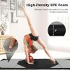 imageGoplus Folding Gymnastics Mat 10 x 4 x 2 Thick Tumbling Mats with PU Leather Hook ampamp Loop Fasteners Portable Handles 4Panel Exercise Mat for Home Gym Workouts YogaGreyBlack