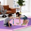 imageGoplus Folding Gymnastics Mat 10 x 4 x 2 Thick Tumbling Mats with PU Leather Hook ampamp Loop Fasteners Portable Handles 4Panel Exercise Mat for Home Gym Workouts YogaPurplePink