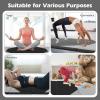 imageGoplus Folding Gymnastics Mat 10 x 4 x 2 Thick Tumbling Mats with PU Leather Hook ampamp Loop Fasteners Portable Handles 4Panel Exercise Mat for Home Gym Workouts YogaGreyBlack