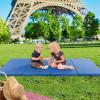 imageGoplus Folding Gymnastics Mat 10 x 4 x 2 Thick Tumbling Mats with PU Leather Hook ampamp Loop Fasteners Portable Handles 4Panel Exercise Mat for Home Gym Workouts YogaNavy