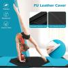 imageGoplus Folding Gymnastics Mat 10 x 4 x 2 Thick Tumbling Mats with PU Leather Hook ampamp Loop Fasteners Portable Handles 4Panel Exercise Mat for Home Gym Workouts YogaBlackBlue