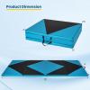 imageGoplus Folding Gymnastics Mat 10 x 4 x 2 Thick Tumbling Mats with PU Leather Hook ampamp Loop Fasteners Portable Handles 4Panel Exercise Mat for Home Gym Workouts YogaBlueBlack
