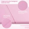 imageGoplus Folding Gymnastics Mat 10 x 4 x 2 Thick Tumbling Mats with PU Leather Hook ampamp Loop Fasteners Portable Handles 4Panel Exercise Mat for Home Gym Workouts YogaPink