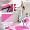 imageGoplus Folding Gymnastics Mat 10 x 4 x 2 Thick Tumbling Mats with PU Leather Hook ampamp Loop Fasteners Portable Handles 4Panel Exercise Mat for Home Gym Workouts YogaBaby PinkRose