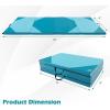 imageGoplus Folding Gymnastics Mat 10 x 4 x 2 Thick Tumbling Mats with PU Leather Hook ampamp Loop Fasteners Portable Handles 4Panel Exercise Mat for Home Gym Workouts YogaBaby BlueBlue