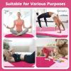 imageGoplus Folding Gymnastics Mat 10 x 4 x 2 Thick Tumbling Mats with PU Leather Hook ampamp Loop Fasteners Portable Handles 4Panel Exercise Mat for Home Gym Workouts YogaPinkRose