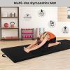 imageGoplus Folding Gymnastics Mat 10 x 4 x 2 Thick Tumbling Mats with PU Leather Hook ampamp Loop Fasteners Portable Handles 4Panel Exercise Mat for Home Gym Workouts YogaBlack