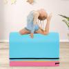 imageGoplus Mailbox Tumbling Mat Gymnastics Vaulting Box wDetachable Mat Carrying Handle Premium PU Leather Portable Jumping Tumbling Aid Trainer for Kids Home Gyms ExerciseBaby BluePink