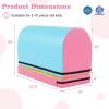 imageGoplus Mailbox Tumbling Mat Gymnastics Vaulting Box wDetachable Mat Carrying Handle Premium PU Leather Portable Jumping Tumbling Aid Trainer for Kids Home Gyms ExerciseBaby BluePink
