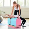 imageGoplus Mailbox Tumbling Mat Gymnastics Vaulting Box wDetachable Mat Carrying Handle Premium PU Leather Portable Jumping Tumbling Aid Trainer for Kids Home Gyms ExerciseBaby BluePink