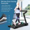 imageGoplus 40HP Heavy Duty Folding Treadmill Electric Foldable Superfit Treadmill with LED Touch Screen Heart Rate Belt Fatigue Button Blue Tooth Speaker Walking Running Machine for Gym Home