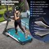 imageGoplus 475HP Folding Treadmill with 15 Auto Incline and APP Commercial Heavy Duty Superfit Treadmill with 20 Preset Programs Bluetooth Speaker Soft Drop System Pause Running Machine for Home