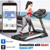 imageGoplus 475HP Folding Treadmill with 15 Auto Incline and APP Commercial Heavy Duty Superfit Treadmill with 20 Preset Programs Bluetooth Speaker Soft Drop System Pause Running Machine for Home
