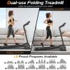 imageGoplus Compact Folding Treadmill for Home Electric Walking Running Machine Low Noise Builtin 2 Workout Modes and 12 Programs with Display