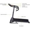 imageGoplus Electric Folding Treadmill with LCD Display and Heart Rate Sensor Compact Portable Running Walking Machine for Apartment Home Office1100w