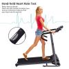 imageGoplus Electric Folding Treadmill with LCD Display and Heart Rate Sensor Compact Portable Running Walking Machine for Apartment Home Office1100w
