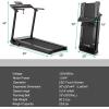 imageGoplus Folding Treadmill Portable Electric Treadmill with LED Touch Screen 12 Preset Programs 2 Modes and PhonePad Holder Compact Walking Jogging Running Machine for Home Office
