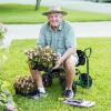 imageGoplus Garden Seat with Wheels Rolling Gardening Stool with Adjustable 360 Swivel Seat Tool Tray ampamp Storage Basket Extendable Handle Outdoor Gardening Scooter Garden Cart Workseat for SeniorsGreen