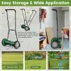 imageGoplus Manual Lawn Mower 16 Inch 5Blade WalkBehind Cordless Grass Cutter with 7 Gallon Removable Grass Collect Bag Adjustable Cutting Heights Push Reel Lawn Mower for Yard GardenGreen