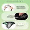 imageGoplus Manual Lawn Mower 16 Inch 5Blade WalkBehind Cordless Grass Cutter with 7 Gallon Removable Grass Collect Bag Adjustable Cutting Heights Push Reel Lawn Mower for Yard GardenGreen