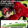 imageGoplus Manual Lawn Mower 16 Inch 5Blade WalkBehind Cordless Grass Cutter with 7 Gallon Removable Grass Collect Bag Adjustable Cutting Heights Push Reel Lawn Mower for Yard GardenRed