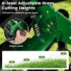 imageGoplus Manual Lawn Mower 16 Inch 5Blade WalkBehind Cordless Grass Cutter with 7 Gallon Removable Grass Collect Bag Adjustable Cutting Heights Push Reel Lawn Mower for Yard GardenGreen