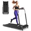 imageGoplus 30HP Folding Treadmill Foldable Superfit Treadmill WLED Touch Screen Phone Holder Blue Tooth Connection Electric Running Walking Jogging Machine for Apartment Home OfficeBlack