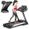 imageGoplus 475HP Folding Treadmill with 15 Auto Incline and APP Commercial Heavy Duty Superfit Treadmill with 20 Preset Programs Bluetooth Speaker Soft Drop System Pause Running Machine for Home