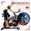 imageGoplus Indoor Cycling Bike Silent Belt Drive Exercise Bike with Phone Holder Adjustable Seat LCD Monitor Stationary Bicycle for Home Gym Workout20 LBS Flywheel