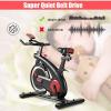 imageGoplus Indoor Cycling Bike Upright Stationary Exercise Bicycle with Resistance Adjustment ampamp Heart Rate Monitor Adjustable Workout Belt Dive Bike for HomeOfficeGym Black