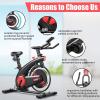 imageGoplus Indoor Cycling Bike Upright Stationary Exercise Bicycle with Resistance Adjustment ampamp Heart Rate Monitor Adjustable Workout Belt Dive Bike for HomeOfficeGym Black