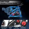 imageGoplus Indoor Cycling Bike Upright Stationary Exercise Bicycle with Resistance Adjustment ampamp Heart Rate Monitor Adjustable Workout Belt Dive Bike for HomeOfficeGym Black