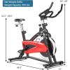 imageGoplus Indoor Magnetic Exercise Bike Fitness Cycling Bike W 350LBS Weight Capacity Adjustable Resistance LCD Monitor Pulse Sensor 35LBS Flywheel Adjustable SeatampampHandlebars Stationary Bicycle for Home Gym Office