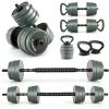 imageGoplus Adjustable Dumbbell Set 9247 LBS Free Weight Set 4 in 1 Weights wConnector Used as Barbell Dumbbells Kettlebells Push up Stand Fitness Workout Equipment for Men Women Home Gym92 LBS