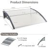 imageGoplus 48x40 Window Door Awning UPF 50 Polycarbonate Awnings Exterior with Rain Snow Sunlight ampamp UV Protection Overhead Awning for Door Entrance Patio ampamp PorchClear with Gray Bracket