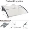 imageGoplus 48x40 Window Door Awning UPF 50 Polycarbonate Awnings Exterior with Rain Snow Sunlight ampamp UV Protection Overhead Awning for Door Entrance Patio ampamp PorchClear with Gray Bracket