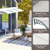 imageGoplus 48x40 Window Door Awning UPF 50 Polycarbonate Awnings Exterior with Rain Snow Sunlight ampamp UV Protection Overhead Awning for Door Entrance Patio ampamp PorchClear with Gray Bracket
