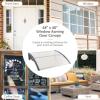 imageGoplus 48x40 Window Door Awning UPF 50 Polycarbonate Awnings Exterior with Rain Snow Sunlight ampamp UV Protection Overhead Awning for Door Entrance Patio ampamp PorchClear with Gray Bracket