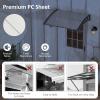 imageGoplus 48x40 Window Door Awning UPF 50 Polycarbonate Awnings Exterior with Rain Snow Sunlight ampamp UV Protection Overhead Awning for Door Entrance Patio ampamp PorchClear with Gray Bracket
