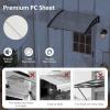 imageGoplus 48x40 Window Door Awning UPF 50 Polycarbonate Awnings Exterior with Rain Snow Sunlight ampamp UV Protection Overhead Awning for Door Entrance Patio ampamp PorchClear with Black Bracket