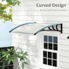 imageGoplus 48x40 Window Door Awning UPF 50 Polycarbonate Awnings Exterior with Rain Snow Sunlight ampamp UV Protection Overhead Awning for Door Entrance Patio ampamp PorchClear with Black Bracket