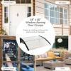 imageGoplus 48x40 Window Door Awning UPF 50 Polycarbonate Awnings Exterior with Rain Snow Sunlight ampamp UV Protection Overhead Awning for Door Entrance Patio ampamp PorchClear with Black Bracket