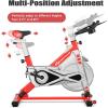 imageGoplus Adjustable Exercise Bike Stationary Silent Bicycle with DualSpring Shock Absorption Design Realtime Heart Rate CupPhone Holder and Electronic Display Indoor Cycling Bike