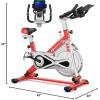 imageGoplus Adjustable Exercise Bike Stationary Silent Bicycle with DualSpring Shock Absorption Design Realtime Heart Rate CupPhone Holder and Electronic Display Indoor Cycling Bike