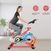 imageGoplus Adjustable Exercise Bike Stationary Silent Bicycle with DualSpring Shock Absorption Design Realtime Heart Rate CupPhone Holder and Electronic Display Indoor Cycling Bike
