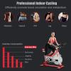 imageGoplus Adjustable Exercise Bike Stationary Silent Bicycle with DualSpring Shock Absorption Design Realtime Heart Rate CupPhone Holder and Electronic Display Indoor Cycling Bike