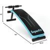 imageGoplus Adjustable Sit Up Bench Abdominal Training Workout Slant Bench Decline Curved Ab Bench for Home Gym Ab ExercisesBlue