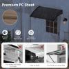 imageGoplus Awnings for Doors 80quot x 40quot Window Awning with Rain Snow Sunlight UV Protection UPF 50 Hollow Sheet Outdoor Overhead Awning Canopy Exterior Polycarbonate Awnings for Patio Porch DeckCoffee